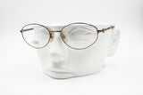 Gianfranco Ferre Lunettes GFF 431 5PH, Vintage oval eyeglass frame brown metallized & Golden details, New Old Stock 1990s