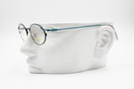 Help glasses made in Italy, crazy and modern funky design frame, oval rims, New Old Stock 1990s