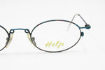 Help glasses made in Italy, crazy and modern funky design frame, oval rims, New Old Stock 1990s