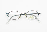 Help glasses made in Italy, crazy and modern funky design frame, oval rims, New Old Stock 1990s