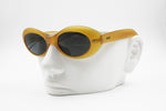 Blue Bay by Safilo Oval cat eye sunglasses, Yellow mustard acetate, Kurt Cobain style, New Old Stock 1990s