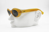 Blue Bay by Safilo Oval cat eye sunglasses, Yellow mustard acetate, Kurt Cobain style, New Old Stock 1990s