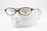 Lancetti LL 164 classic reading glasses, women frame oval cat eye, tortoise brown, Deadstock New