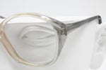 Rodenstock mod. Carola Little women frame glasses semitransparent gray, white pearl, glittered, New Old Stock 1970s