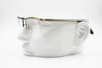 Equipe Vista Vintage eyeglass frame Golden Aged look effect, Flat top Half rimmed nylor, New Old Stock 1980s