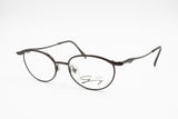 Genny mod. 610 5182 Round women frame accentuated eyes, deep red wine tone, New Old Stock 1990s