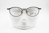 Genny mod. 610 5182 Round women frame accentuated eyes, deep red wine tone, New Old Stock 1990s