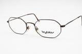 Byblos 625 3166 Vintage Octagonal frame eyeglass deep metallic brown, Made in italy 90s, New Old Stock