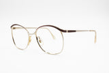 Vintage 60s Trevi 633/33 Old women eyewear frame Golden & Red aged wine brows, New Old Stock 1960s