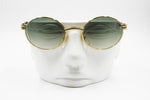 O. MARINES Vintage round sunglasses Golden shiny & Black, Hip style shades, New Old Stock 1980s