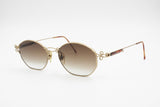 Chantal Thomass mod. Emie sunglasses rare design twisted metal, Golden satin color, New Old Stock 1990s