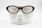 Byblos Black e Brown Cat eye glasses frame women , Made in Italy Vintage, New Old Stock 1990s