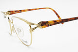 Chagall by Visibilia LL 2041 designer modern eyeglass frame gold brown tortoise, uncommon design, New Old Stock