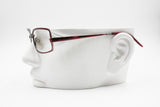 Paloma Picasso PP028 eyeglass-sunglasses frame Silver & Red reflective metal, New Old Stock 1990s