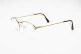 John Sterling frame Italy J.S. 203 002, Round pantos high bridge Golden satin, New Old Stock 1990s