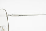 Vintage VIENNALINE DELUXE 1415 70, White & Real Golden 20k Oval Aviator frame, New Old Stock