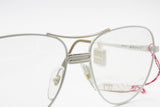 Vintage VIENNALINE DELUXE 1415 70, White & Real Golden 20k Oval Aviator frame, New Old Stock