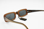 LOOK Vintage squared sunglasses men women, multilayer structure acetate, New Old Stock 1990s