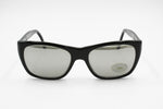 Luxottica Vintage sunglasses mod. 8006, Black acetate and mirrored crystal silver lenses, New Old Stock 1970s