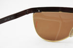 Gianfranco Ferrè GFF 30 alutanium vintage sunglasses red briar root pattern & Gold, modern hype flat top style, 1980s NOS