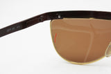 Gianfranco Ferrè GFF 30 alutanium vintage sunglasses red briar root pattern & Gold, modern hype flat top style, 1980s NOS