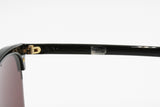 VOGUE mod. Joel W44 Clubmaster sunglasses half semi rimmed, Black & Golden, New Old Stock 80s