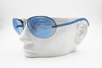 Emporio Armani 207-S 1306 Sunglasses blue lenses, rimless screwed lenses, New Old Stock