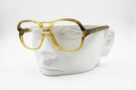 SAPHIRA Optyl Vintage sunglassees-eyeglasses frame, Yellow & Green acetate, aviator shape, New Old Stock 1970s