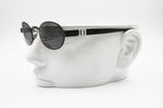 ICEBERG Vintage 90s sunglasses Black & Silver logo, Oval shades made in Italy, NOS 90s