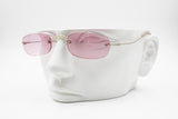 Hipster Sunglasses Pink lenses & frame little spectacles, FORNARINA mod. Peggy 85, Deadstock New