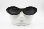 Blue Bay by Safilo Oval cat eye sunglasses, Black acetate, Kurt Cobain style, New Old Stock 1990s