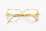 LINEA DUE by Bovesi Design Vintage frame Yellow & Pearl flakes, Women eye frame, New Old Stock