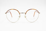 TEEN UP by PIAVE Vintage 80s round circle frame glasses, tortoise eyebrows acetate, New Old Stock