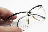 LAURA BIAGIOTTI mod. V 103 Women Vintage frame glasses, Golden & double black, New Old Stock