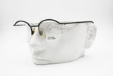 TRUSSARDI ACTION ATR 45 Vintage round frame eyeglass half rimmed, black color, New Old Stock