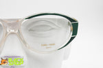 ENRICA MASSEI Made in Italy women cat eye frame eyeglasses, Crear & Green, New Old Stock