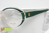 ENRICA MASSEI Made in Italy women cat eye frame eyeglasses, Crear & Green, New Old Stock