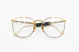 Vogart 2006 Round wayfarer eyeglass frame Golden-Yellow and dappled red changing, New Old Stock 1970s