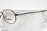 Byblos 625 3166 Vintage Octagonal frame eyeglass deep metallic brown, Made in italy 90s, New Old Stock