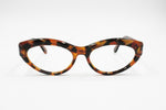Vintage tortoise and brown NOVELLE VAGUE mod. DORIS with protuberances, Vintage Womens eyewear-sunglasses frame, New Old Stock