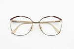 Vintage 60s Trevi 633/33 Old women eyewear frame Golden & Red aged wine brows, New Old Stock 1960s