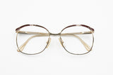 Vintage 60s Trevi 633/33 Old women eyewear frame Golden & Red aged wine brows, New Old Stock 1960s