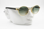 O. MARINES Vintage round sunglasses Golden shiny & Black, Hip style shades, New Old Stock 1980s