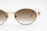 Chantal Thomass mod. Emie sunglasses rare design twisted metal, Golden satin color, New Old Stock 1990s