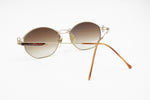 Chantal Thomass mod. Emie sunglasses rare design twisted metal, Golden satin color, New Old Stock 1990s