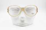 Vintage LUXOTTICA eyeglass frame pearl woven fabric front, Women pair of glasses prescriptive, New Old Stock 1980s