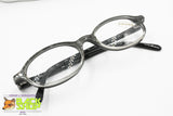 FOVES Italian brand eyeglass, Oval rims charcoal gray acetate, smart casual model, New Old Stock 1980s