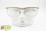 VOGUE mod. Victor squared mono bridge glasses frame, Silver & Gold satin, New Old Stock 1980s