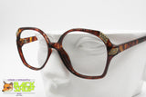 SAPHIRA Vintage eyewear frame, Animalier brown semitransparent acetate with rhinestones lugs details, New Old Stock