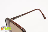 MORWEN mod. Fromula Italian Sunglasses oversize women diva style, Brown acetate, New Old Stock